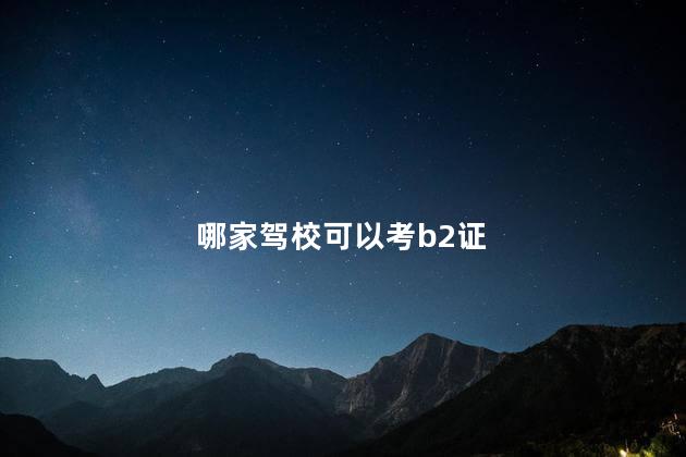 哪家驾校可以考b2证