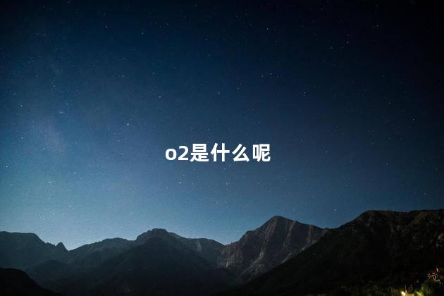 o2是什么呢