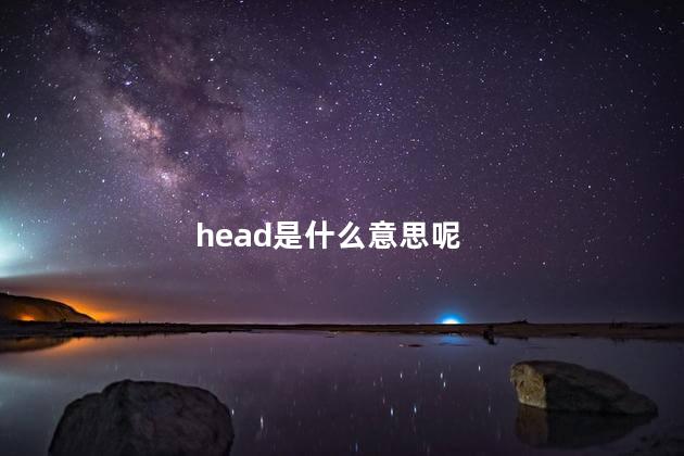 head是什么意思呢