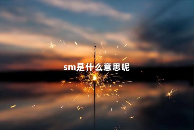 sm是什么意思呢