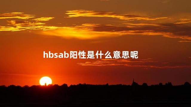 hbsab阳性是什么意思呢