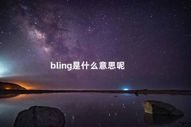 bling是什么意思呢