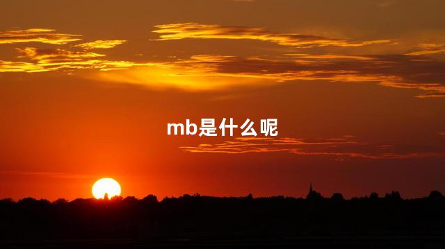 mb是什么呢