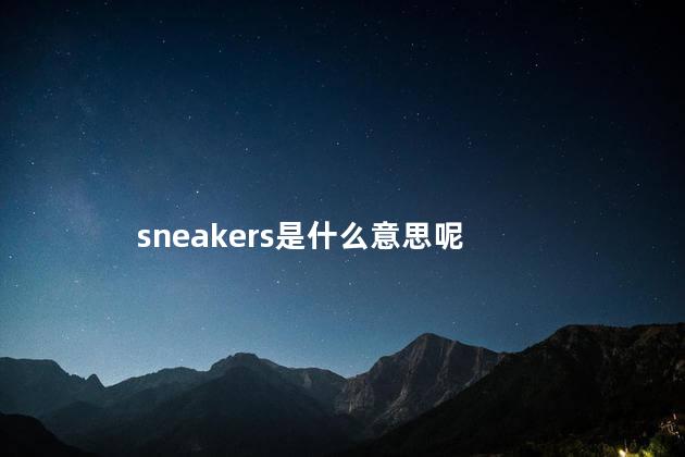 sneakers是什么意思呢