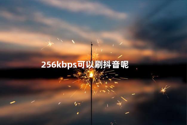 256kbps可以刷抖音呢 刷抖音的人都是什么人