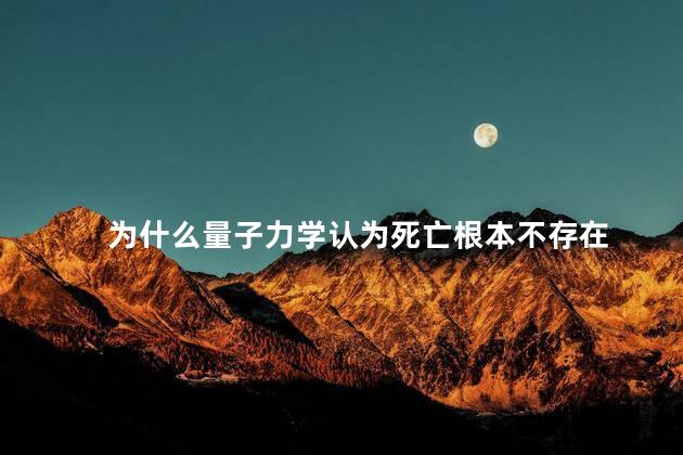 为什么量子力学认为死亡根本不存在，量子纠缠被证实是假的