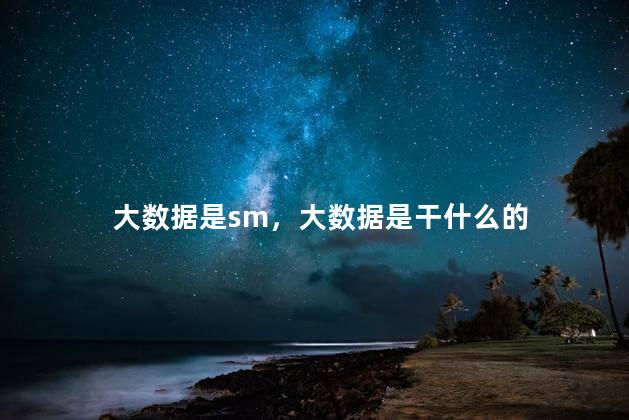 大数据是sm，大数据是干什么的